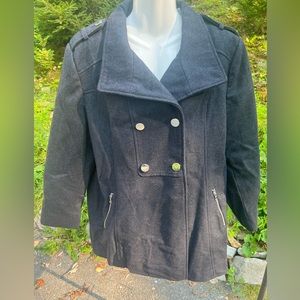 Guess Pea Coat Wool
